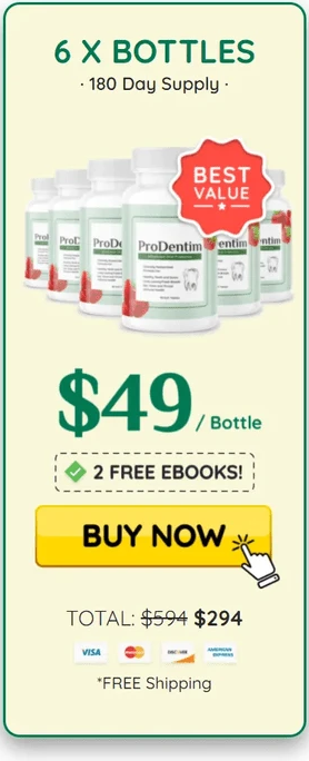 Best value: 6 bottles, 180-day supply – $49 per bottle, total $294, 2 free e-books and free shipping. Buy now.